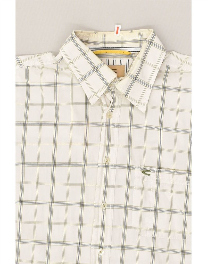 CAMEL ACTIVE Mens Modern Fit Shirt Large White Check Cotton | Vintage Camel Active | Thrift | Second-Hand Camel Active | Used Clothing | Messina Hembry 