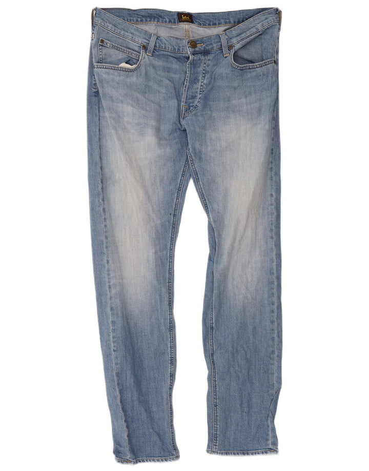 Lee Mens Daren Straight Jeans W34 L32 Blue Cotton