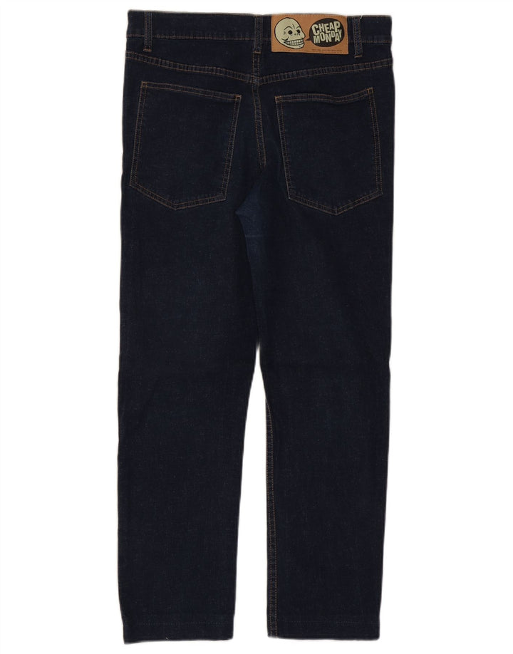 Cheap Monday Womens Straight Jeans W34 L26 Navy Blue Cotton