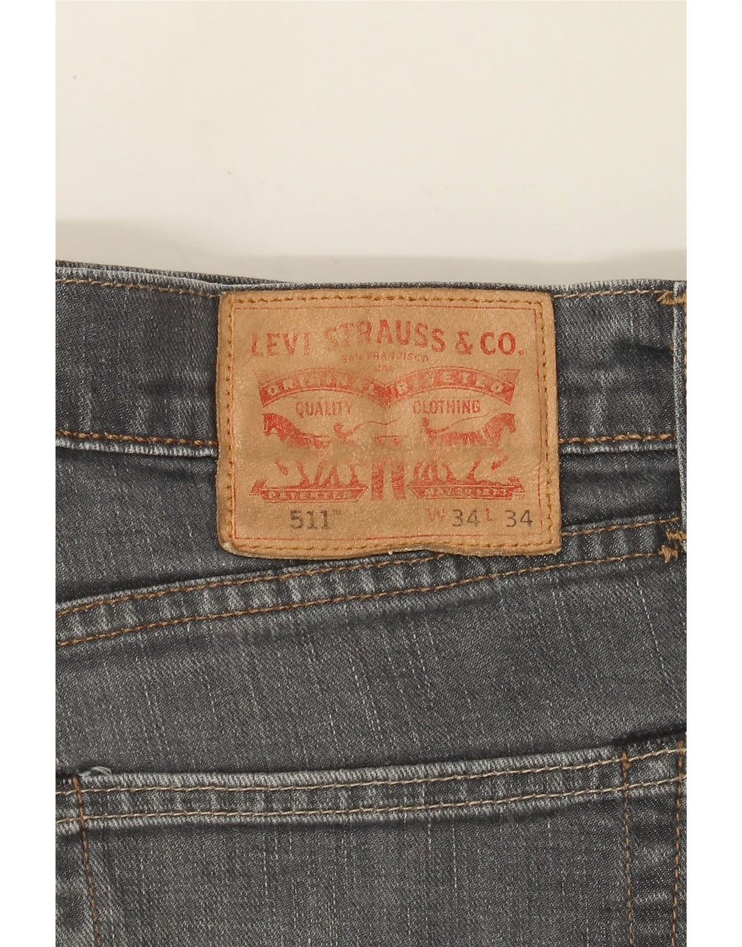 Levi's Mens 511 Slim Jeans W34 L30 Grey Cotton