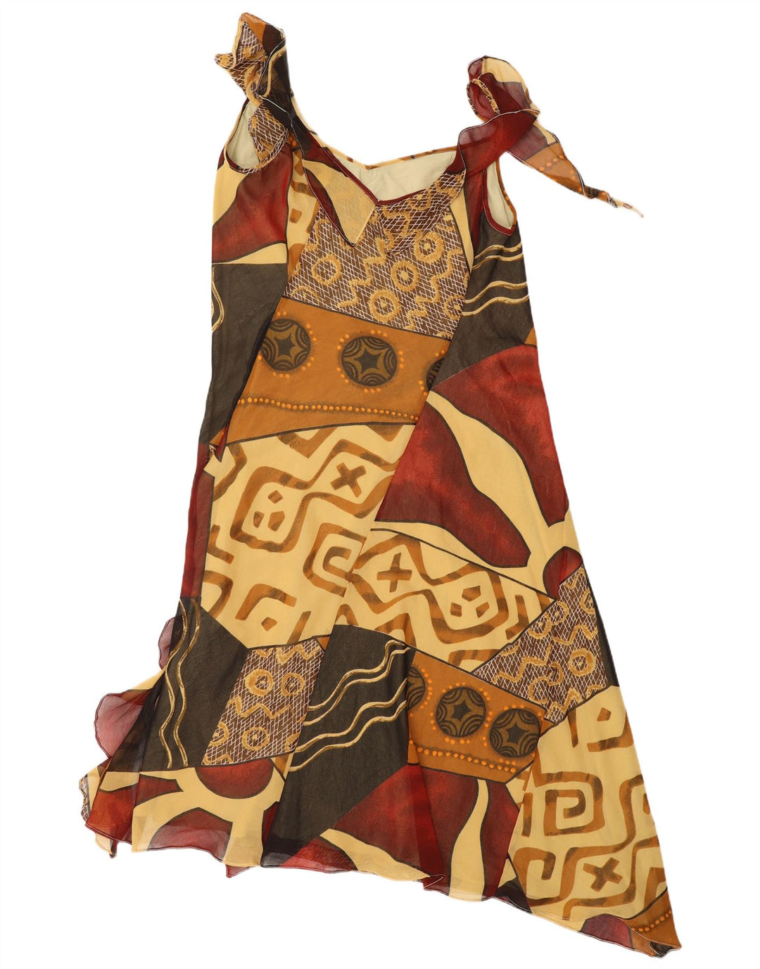 Rene Derhy Womens Asymmetrical Dress IT 48 XL Multicoloured Patchwork