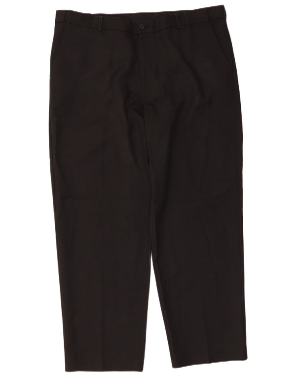 Farah Mens Tapered Chino Trousers W42 L31 Black Polyester