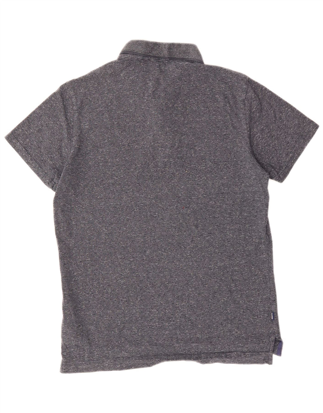 SUPERDRY Mens Polo Shirt Large Grey Flecked Cotton