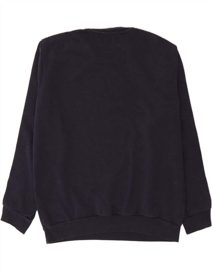 ZARA Mens Sweatshirt Jumper Large Navy Blue Cotton Vintage Zara and Second-Hand Zara from Messina Hembry 