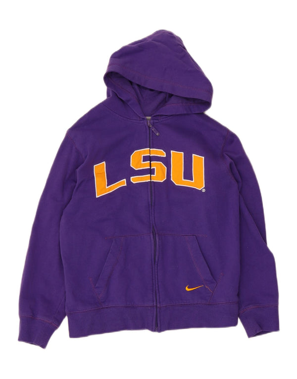Nike Boys Graphic Hoodie Jumper 12-13 Years Large Purple Cotton