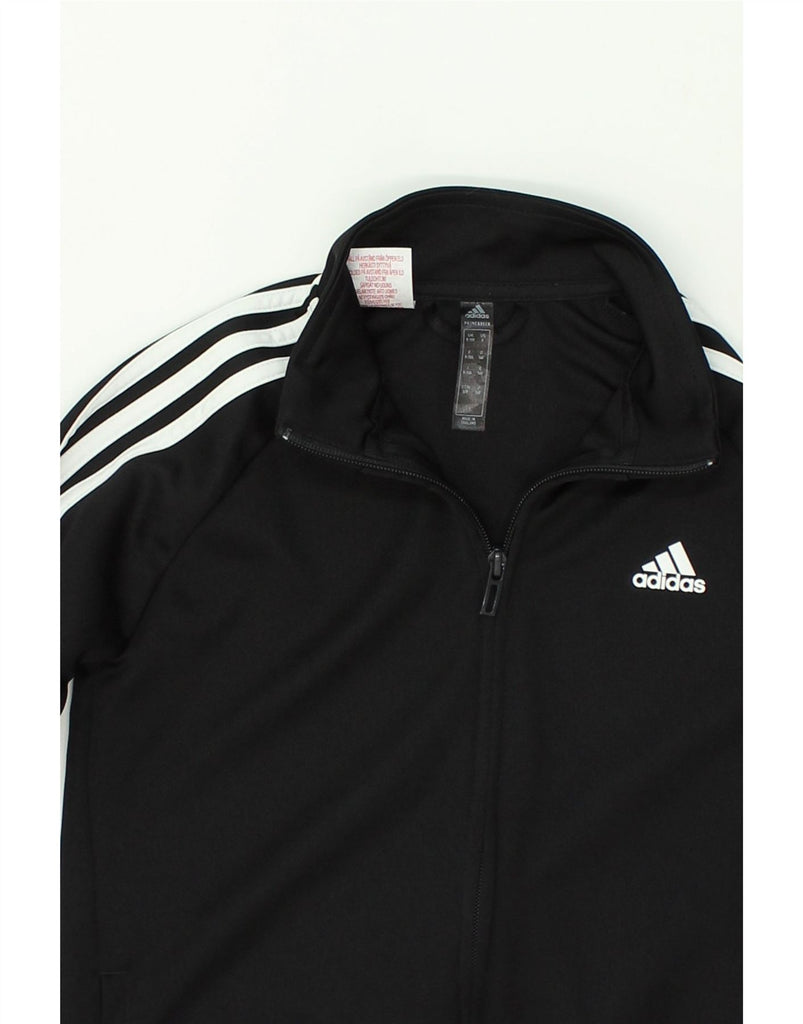 ADIDAS Boys Aeroready Tracksuit Top Jacket 9-10 Years Black Polyester | Vintage Adidas | Thrift | Second-Hand Adidas | Used Clothing | Messina Hembry 