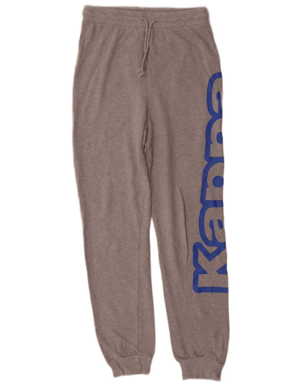 Kappa Mens Tezenis Graphic Tracksuit Trousers Joggers Small Grey Flecked