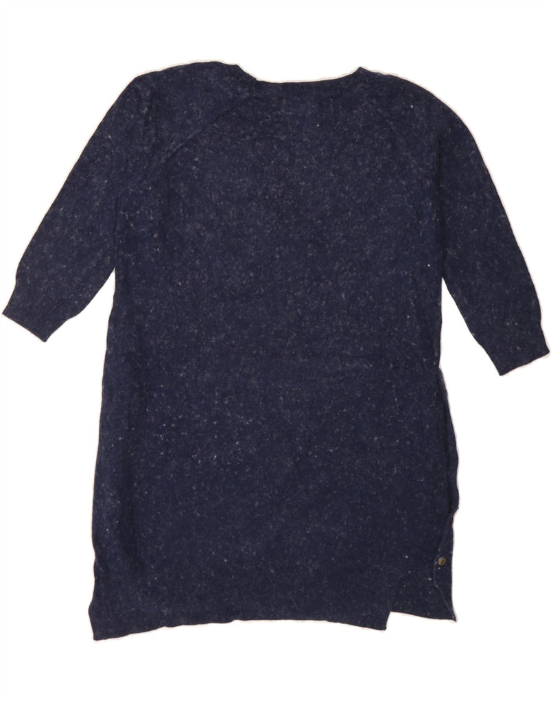 FAT FACE Womens 3/4 Sleeve Boat Neck Jumper Sweater UK 8 Small Navy Blue Vintage Fat Face and Second-Hand Fat Face from Messina Hembry 