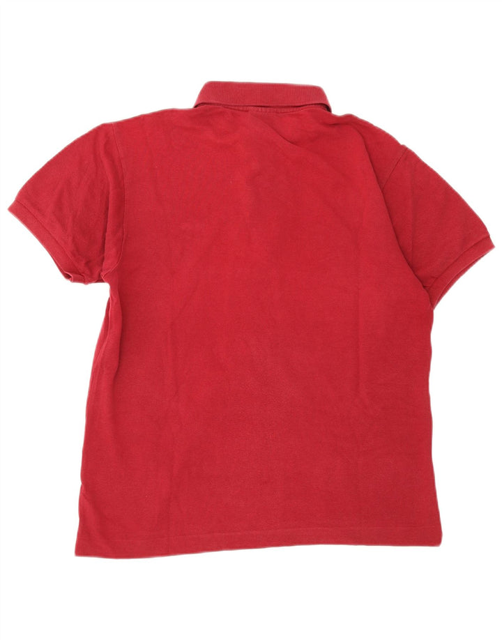 Lacoste Mens Polo Shirt Size 4 Medium Red Cotton