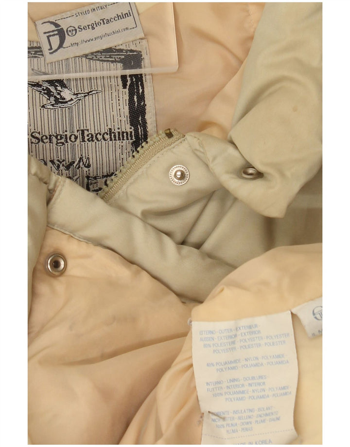 Sergio Tacchini Womens Padded Jacket UK 18 XL Beige Polyester