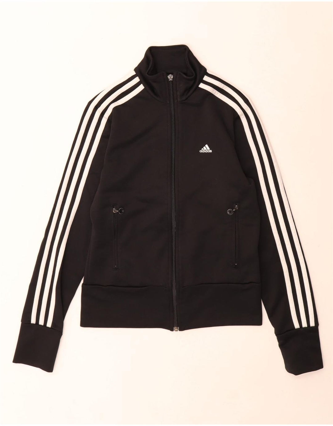 Adidas Womens Full Tracksuit UK 10 Small Black Polyester