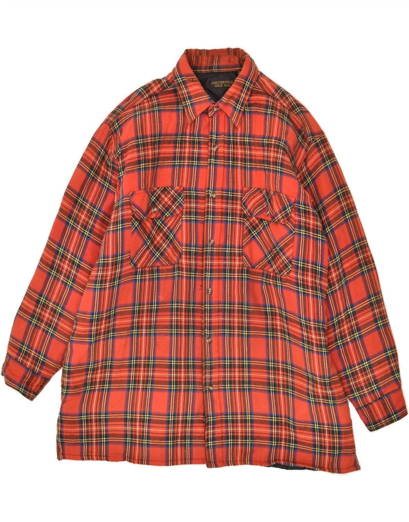 CHESTERFIELD Mens Lumberjack Flannel Shirt XL Red Check Cotton | Vintage Chesterfield | Thrift | Second-Hand Chesterfield | Used Clothing | Messina Hembry 