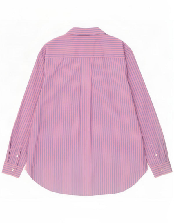 Crew Clothing Womens Relaxed Fit Shirt UK 16 Large Pink Pinstripe Cotton