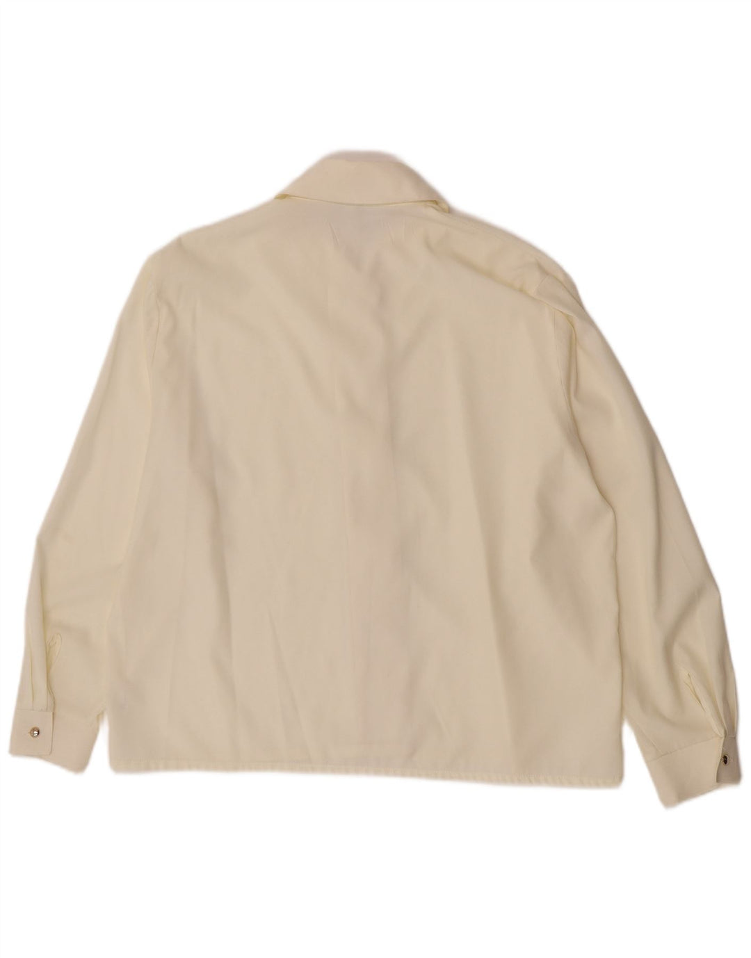 Vintage Womens Shirt Blouse UK 14 Medium  Off White Viscose