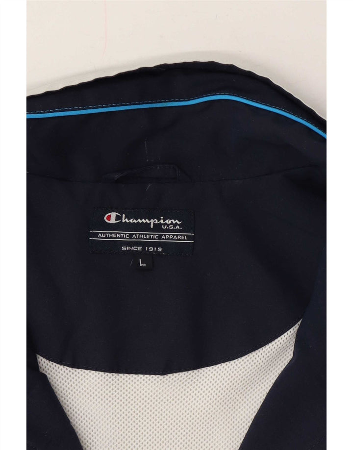 Champion Mens Tracksuit Top Jacket Large White Colourblock
