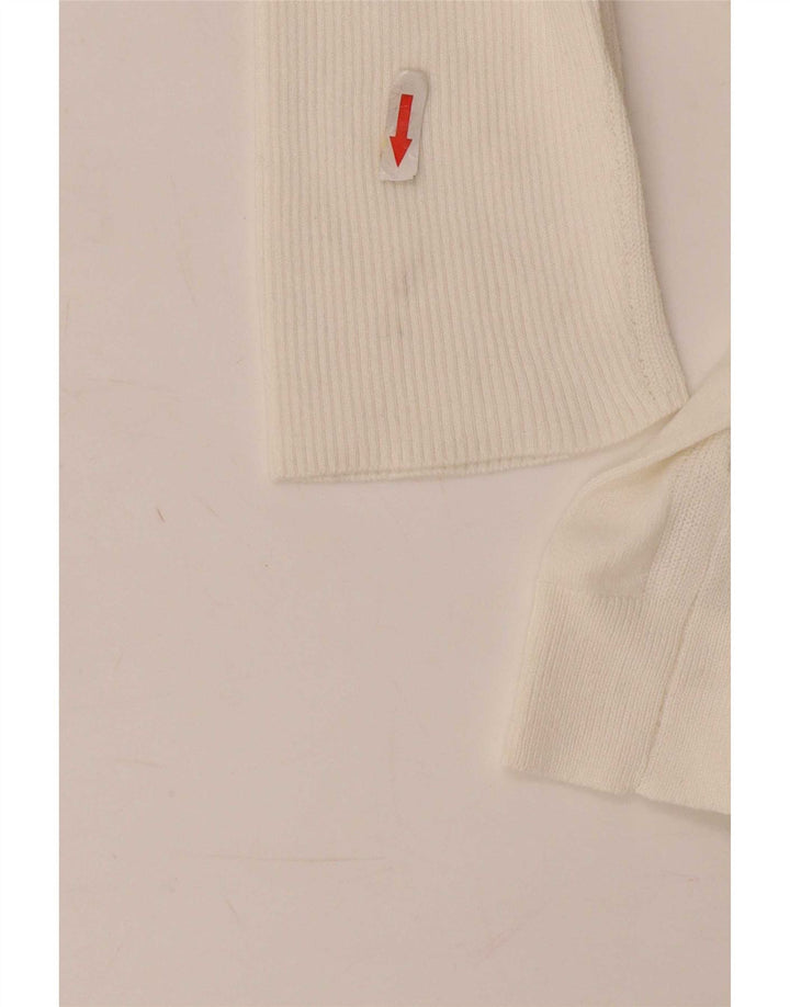 Marks & Spencer Womens Boat Neck Jumper Sweater UK 10 Small White
