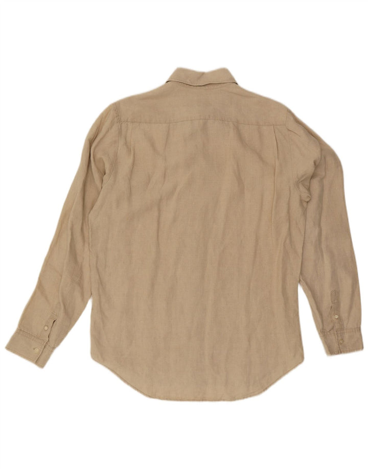 Calvin Klein Jeans Mens Shirt Medium Beige Linen