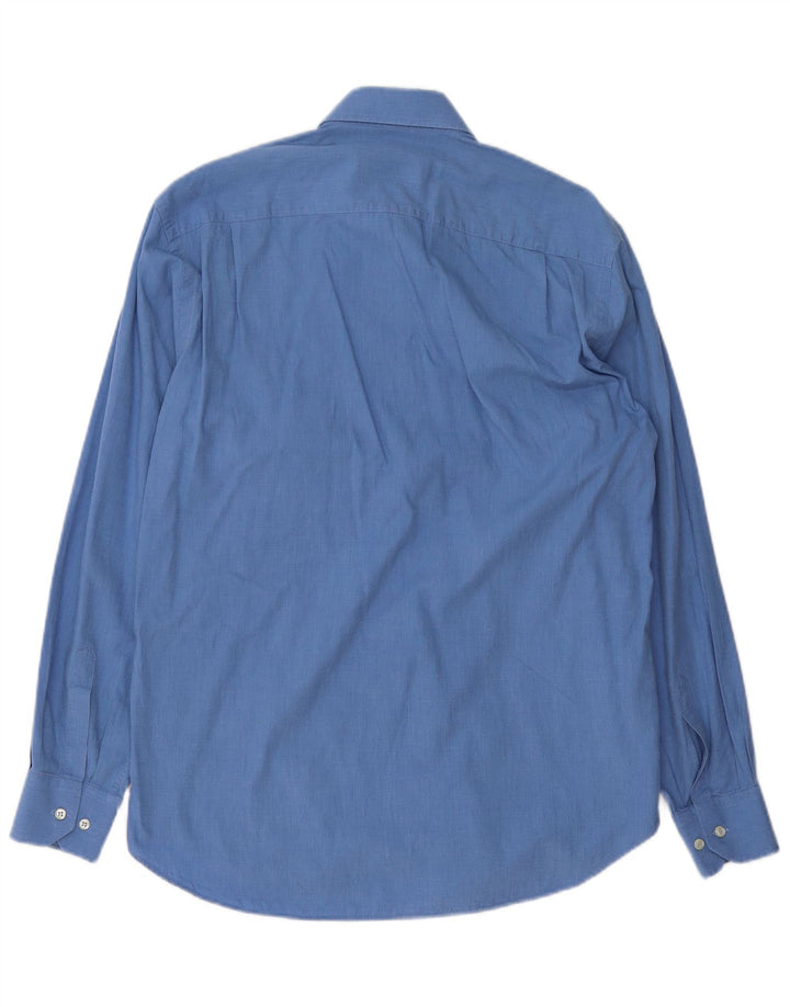 Valentino Mens Chemises Shirt Size 38 15 Medium Blue Cotton