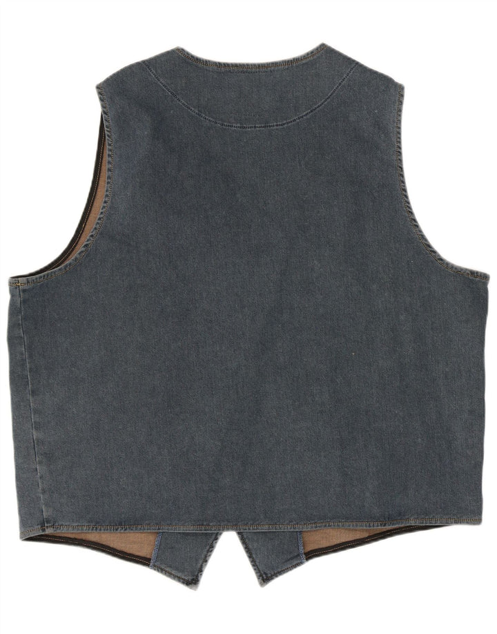 JP 1880 Mens Denim Waistcoat 4XL Blue Cotton