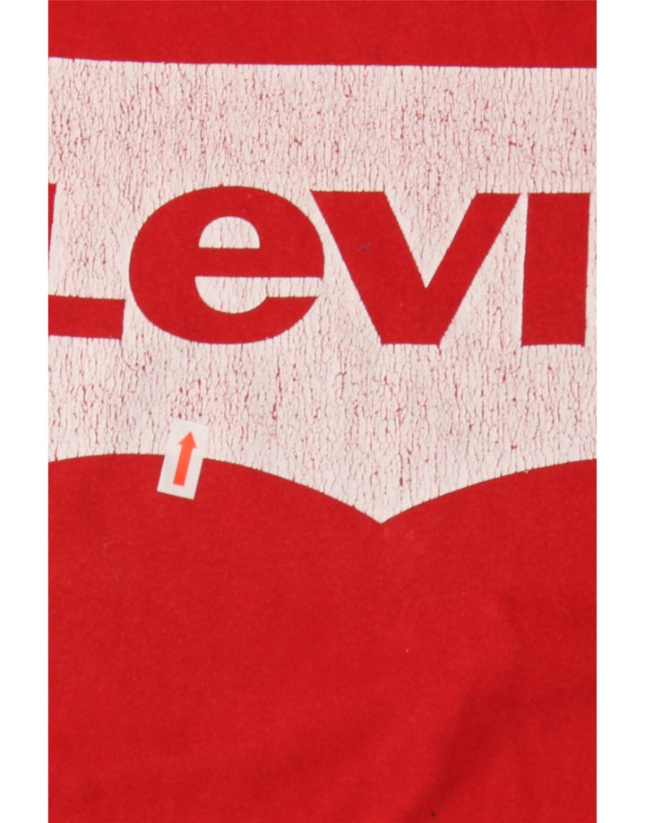 LEVI'S Boys Graphic T-Shirt Top 15-16 Years Red Cotton Vintage Levi's and Second-Hand Levi's from Messina Hembry 
