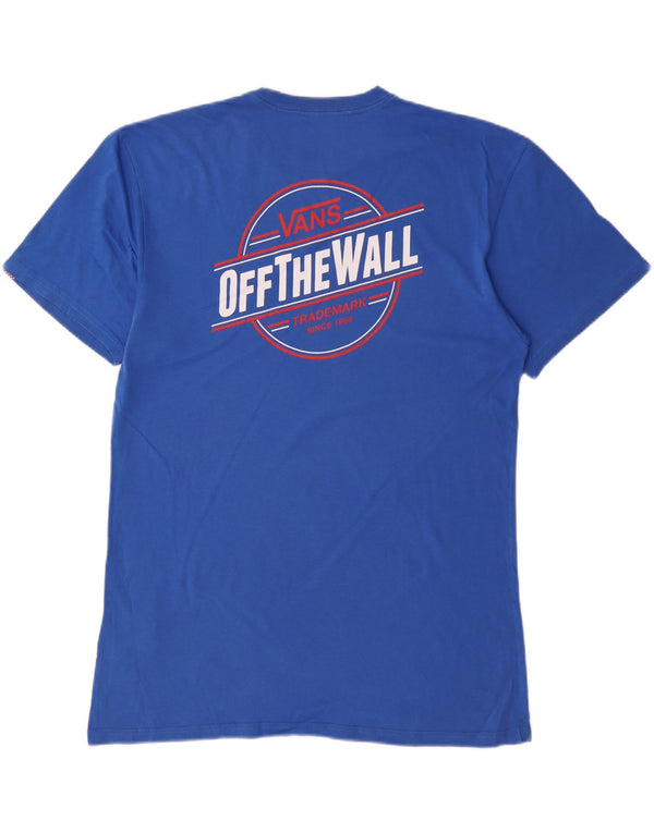 VANS Mens Classic Graphic T-Shirt Top Large Blue Cotton
