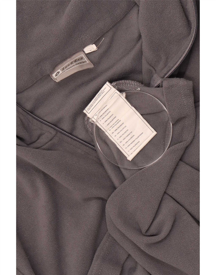 Lotto Mens Zip Neck Fleece Jumper Large Grey Polyester