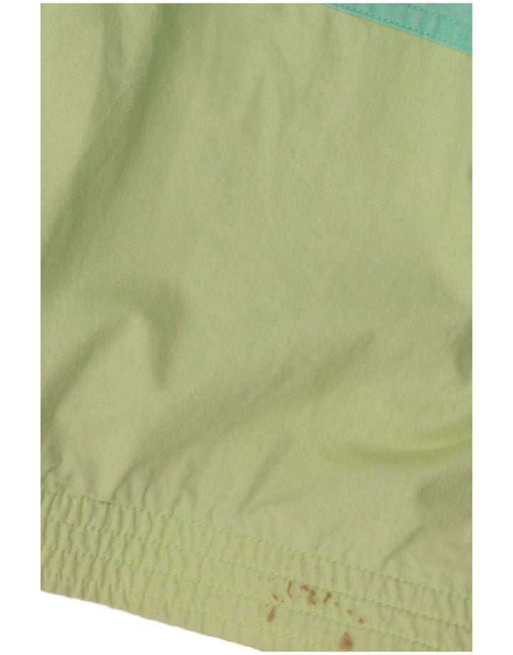 Vintage Womens Oversized Windbreaker Jacket UK 20 2XL Green Colourblock