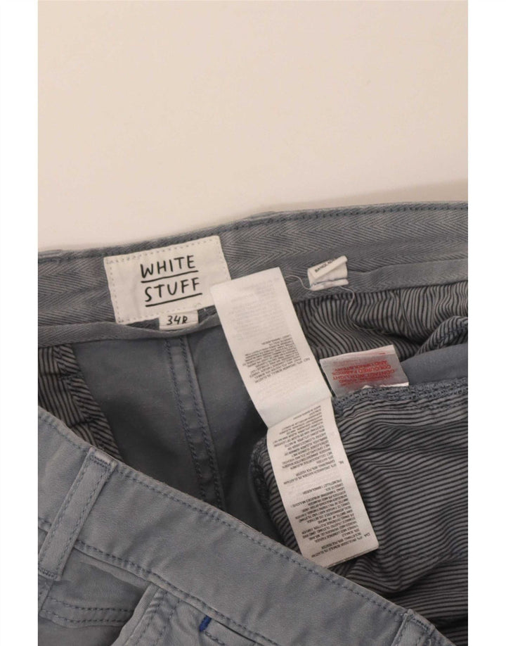 White Stuff Mens Chino Shorts W34 Large Grey Cotton