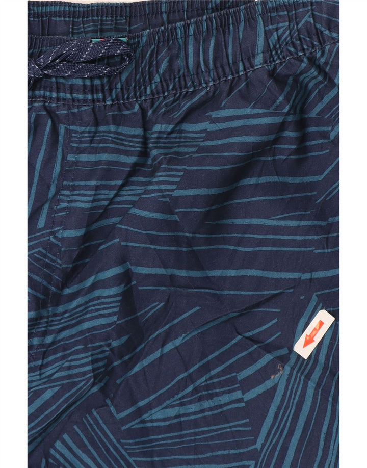 Quiksilver Mens Swimming Shorts XL  Navy Blue Geometric Polyester