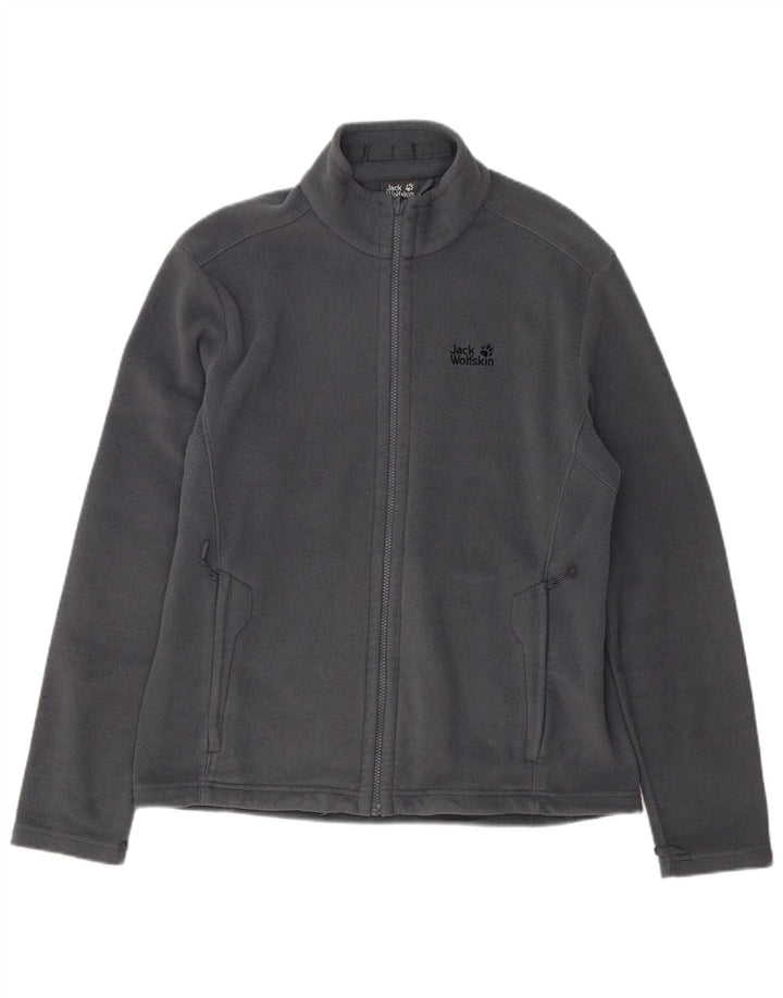 JACK WOLFSKIN Mens Fleece Jacket UK 40 Large Grey Polyester