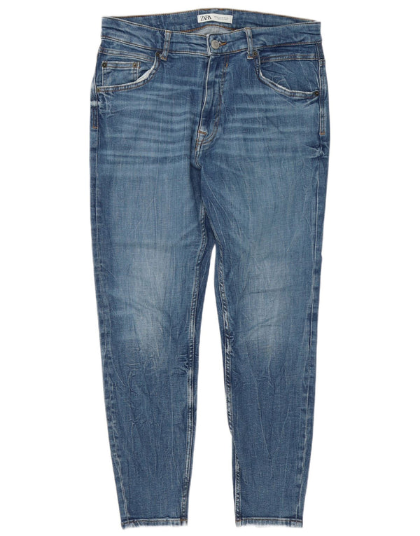 Zara Mens Skinny Jeans EU 44 XL W34 L27 Blue Cotton