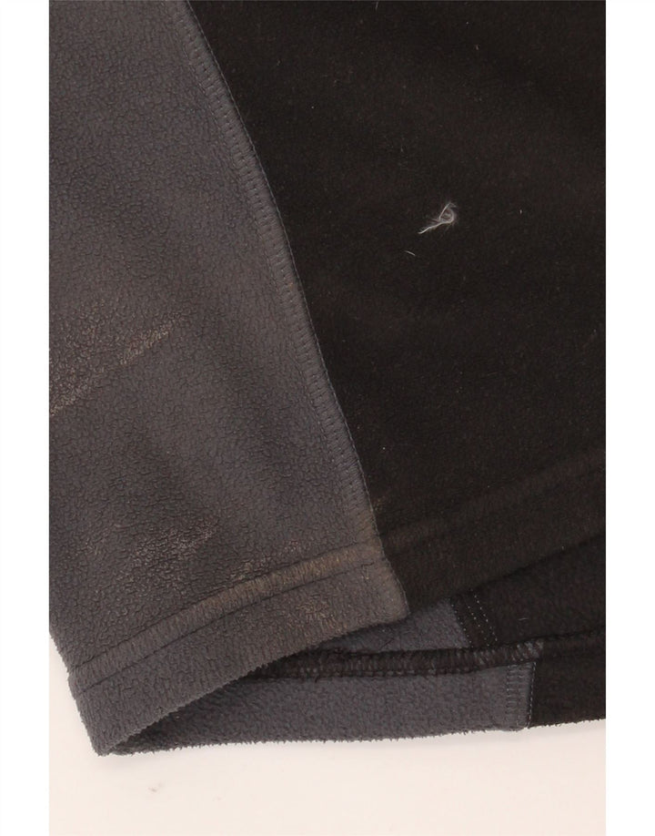 BERGHAUS Mens Zip Neck Fleece Jumper Large Black Colourblock Polyester