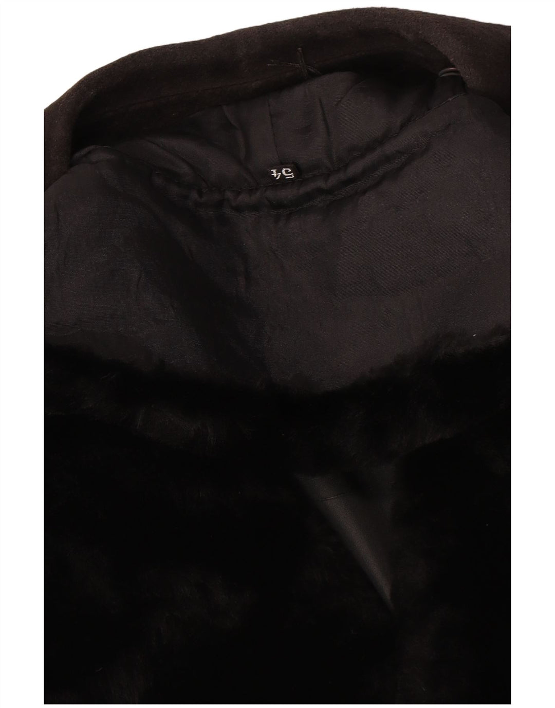 Vintage Womens Suede Double Breasted Coat IT 54 3XL Black