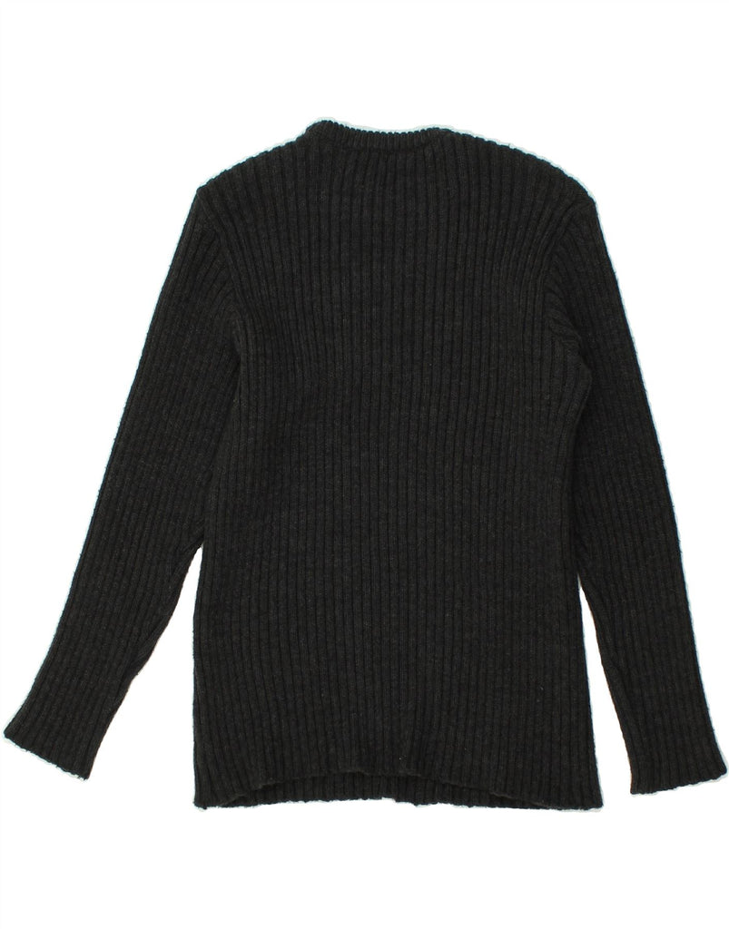 VINTAGE Mens Crew Neck Jumper Sweater Small Black Wool | Vintage Vintage | Thrift | Second-Hand Vintage | Used Clothing | Messina Hembry 