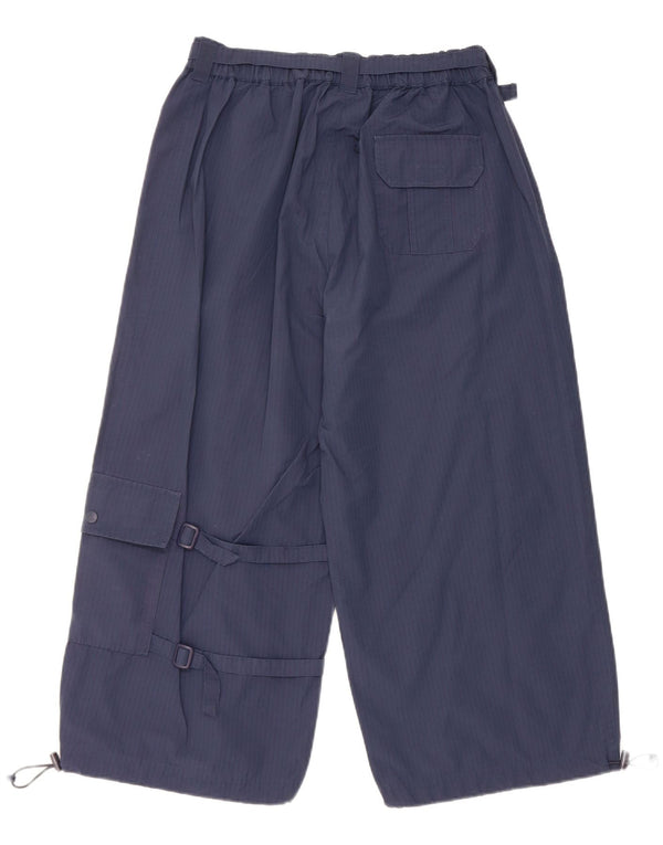 Kappa Womens Loose Fit Capri Cargo Trousers XL W36 L21 Navy Blue Cotton