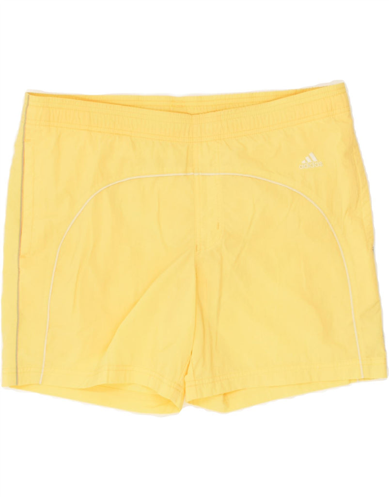 ADIDAS Mens Sport Shorts Medium Yellow Vintage Adidas and Second-Hand Adidas from Messina Hembry 