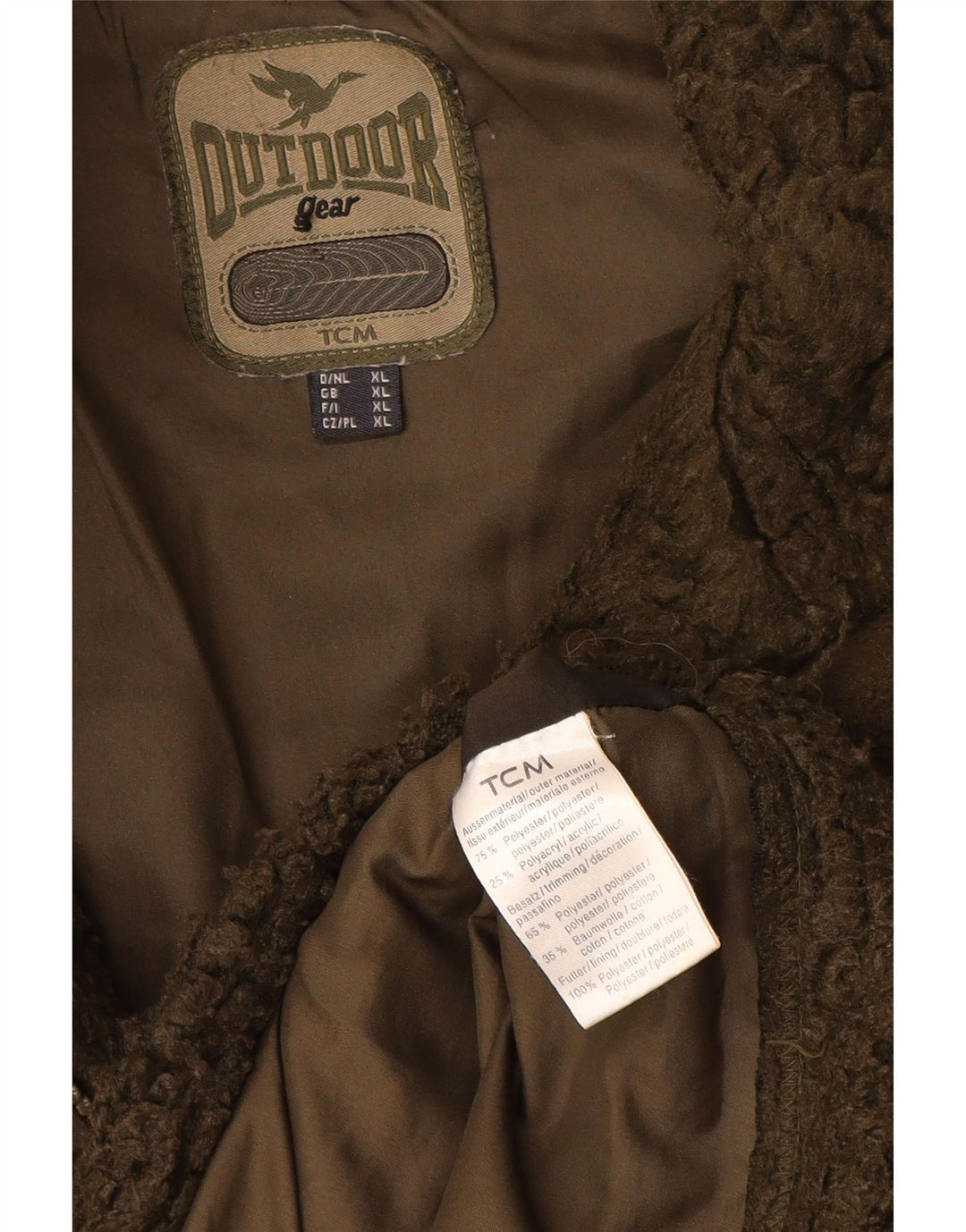 TCM Mens Fleece Jacket UK 42 XL Khaki Polyester