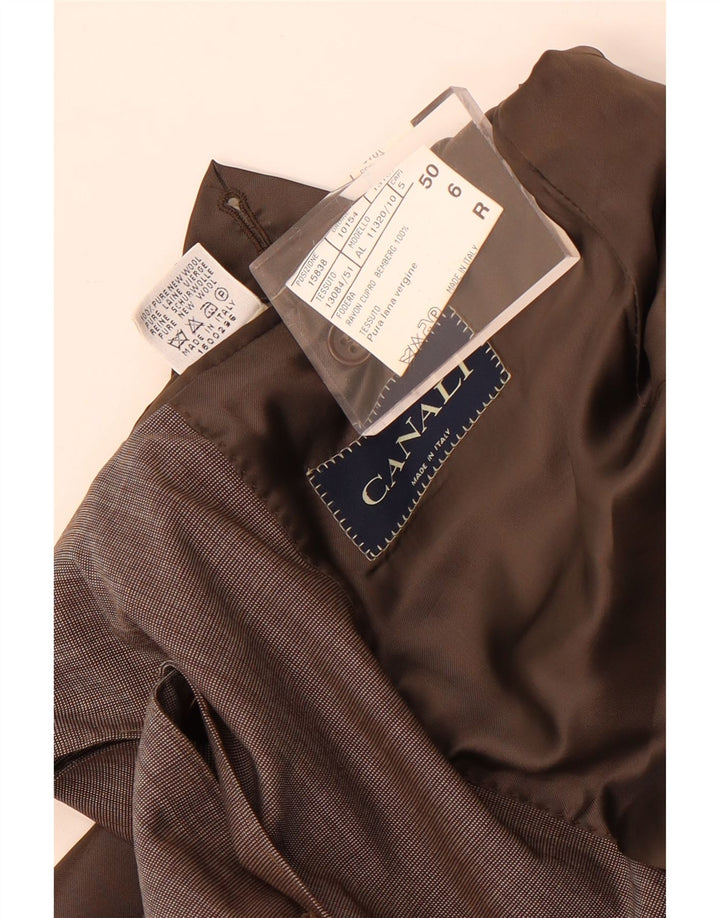 Canali Mens 3 Button Blazer Jacket IT 50 Large Grey Wool