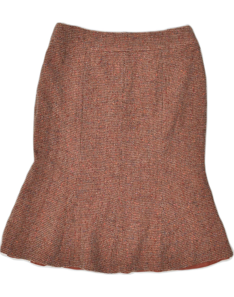 LUISA SPAGNOLI Womens Trumpet Skirt IT 46 Large W28  Brown Flecked Wool | Vintage Luisa Spagnoli | Thrift | Second-Hand Luisa Spagnoli | Used Clothing | Messina Hembry 