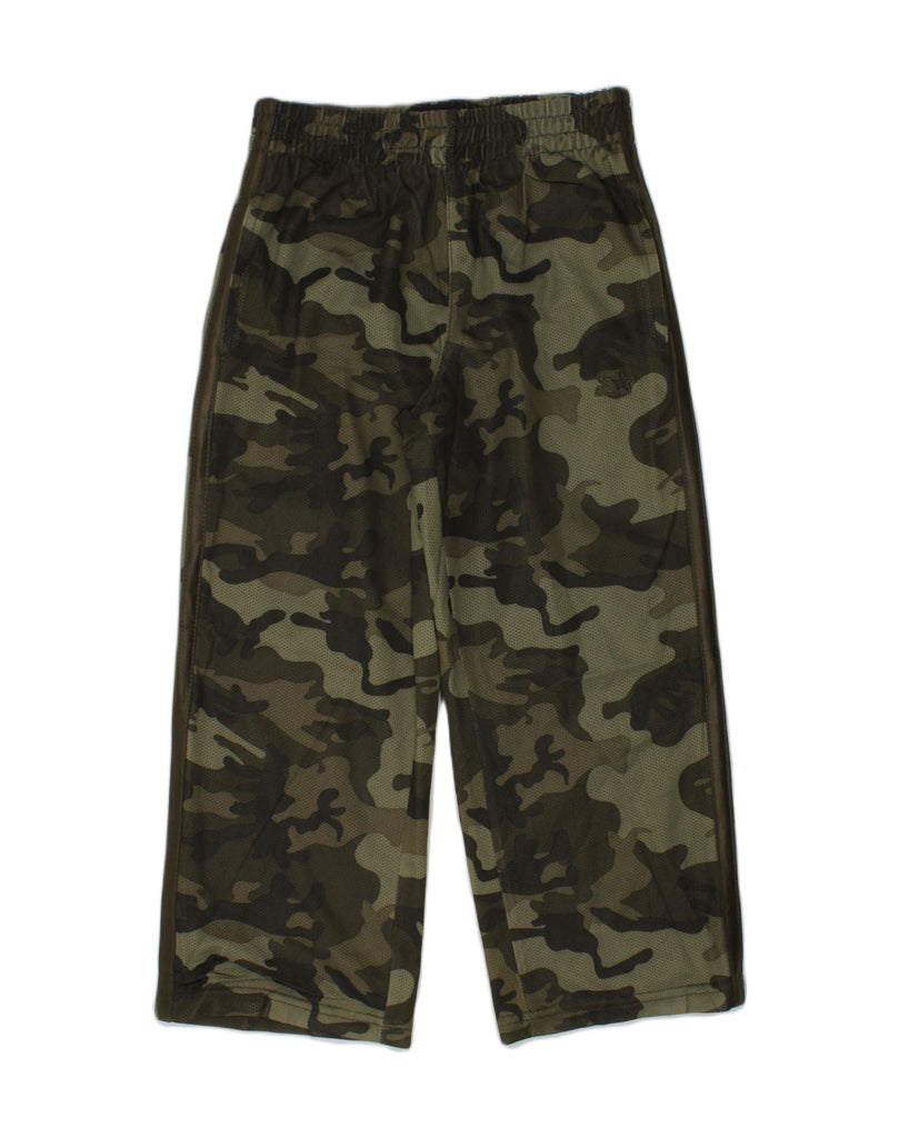 STARTER Boys Tracksuit Trousers 4-5 Years XS Khaki Camouflage Polyester | Vintage Starter | Thrift | Second-Hand Starter | Used Clothing | Messina Hembry 