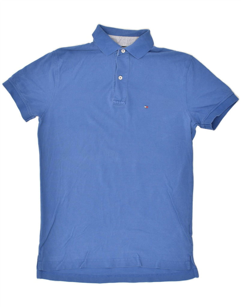 TOMMY HILFIGER Mens Polo Shirt Small Blue Cotton | Vintage Tommy Hilfiger | Thrift | Second-Hand Tommy Hilfiger | Used Clothing | Messina Hembry 