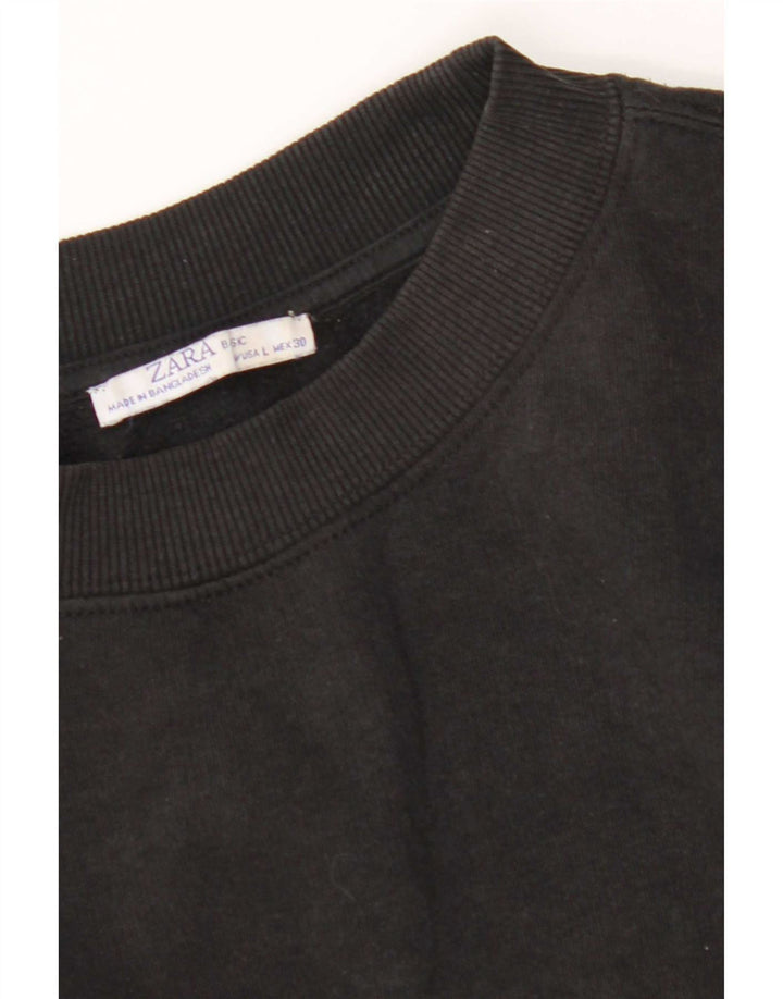Zara Womens Sweatshirt Jumper UK 16 Large Black