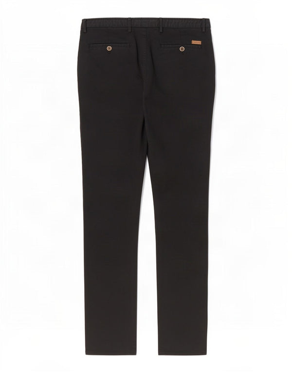 Massimo Dutti Mens Extra Sim Fit Chino Trousers EU 44 Large W34 L32 Black