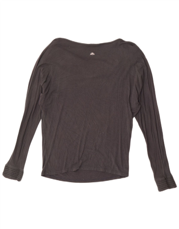 Ellesse Womens Top Long Sleeve UK 14 Medium Grey