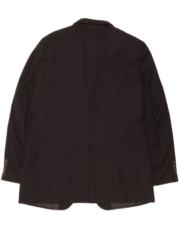 DOCKERS Mens 2 Button Blazer Jacket UK 42 XL Black Polyester