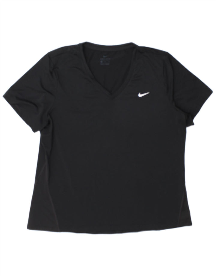 Nike Mens Dri Fit T-Shirt Top XL Black Polyester