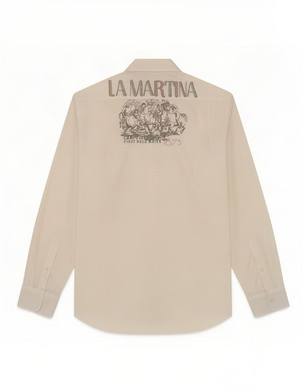 La Martina Mens Graphic Shirt Large White