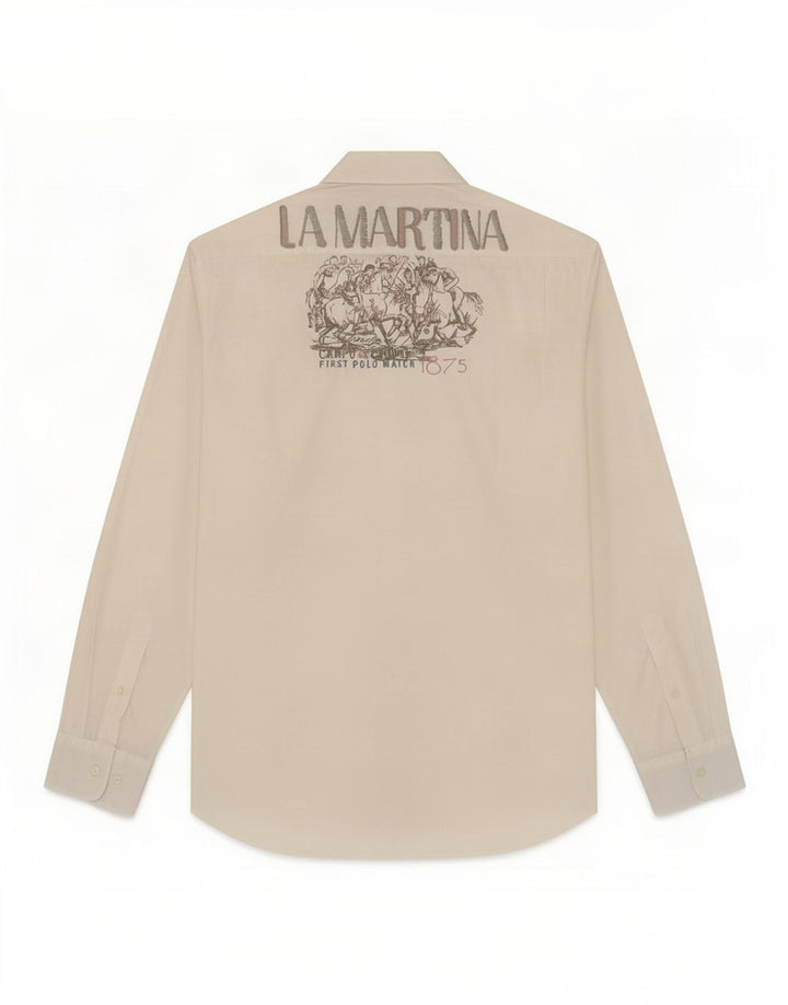 La Martina Mens Graphic Shirt Large White