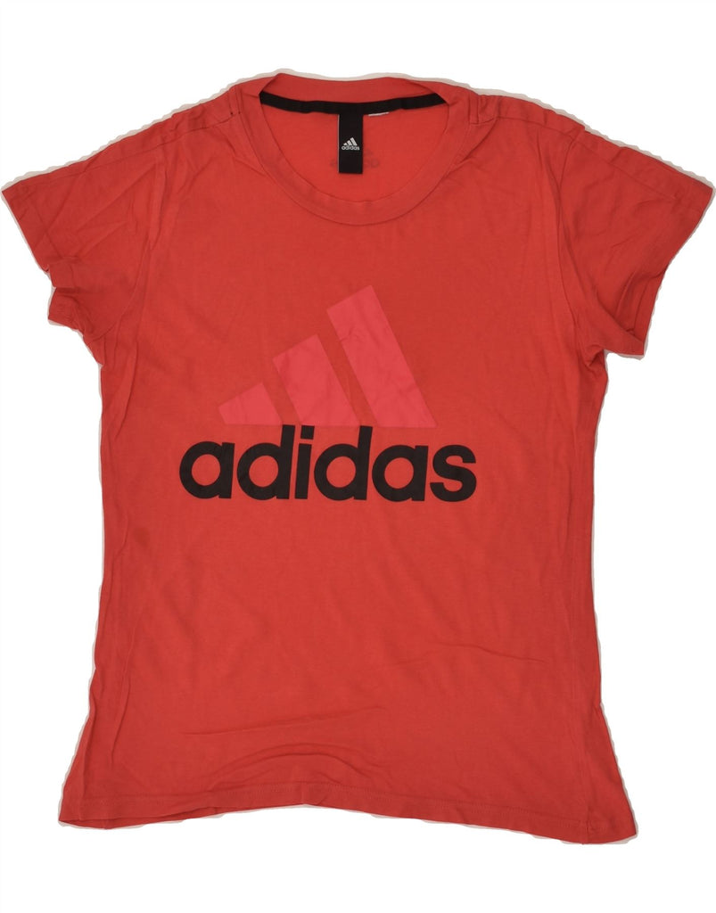 ADIDAS Womens Graphic T-Shirt Top UK 12 Medium Red | Vintage Adidas | Thrift | Second-Hand Adidas | Used Clothing | Messina Hembry 