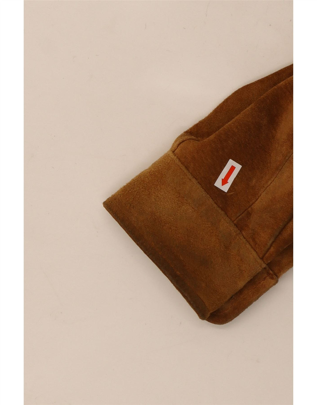 VINTAGE Womens Overshirt Suede Shirt UK 12 Medium Beige Leather